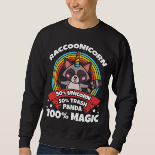 Raccoon Unicorn Cute Trash Panda Animal Ringtail Sweatshirt