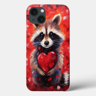 Raccoon Valentines day iPhone 13 Case