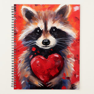Raccoon Valentines day Planner
