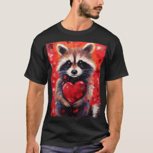 Raccoon Valentines day T-Shirt