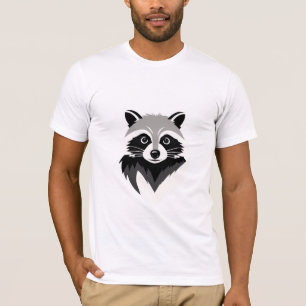 Raccoon Vector Art Animal Modern Urban Graphic T-Shirt