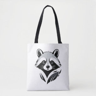 Raccoon Vector Art Animal Modern Urban Graphic Tote Bag