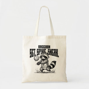 Raccoon Volleyball Star - Set Spike Sneak Graphic Tote Bag