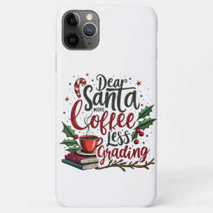 Raccoon Wearing Santa Hat and Christmas iPhone 11 Pro Max Case