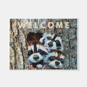 Raccoon WELCOME Welcome Mat
