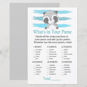 Raccoon What's in your purse game