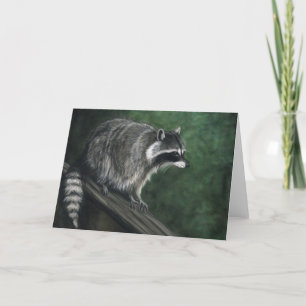 :Raccoon" Wildlife Art Reproduction Blank Notecard
