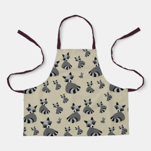 Raccoon Wildlife Graphic Pattern Apron