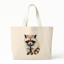 raccoon with a dark eye mask