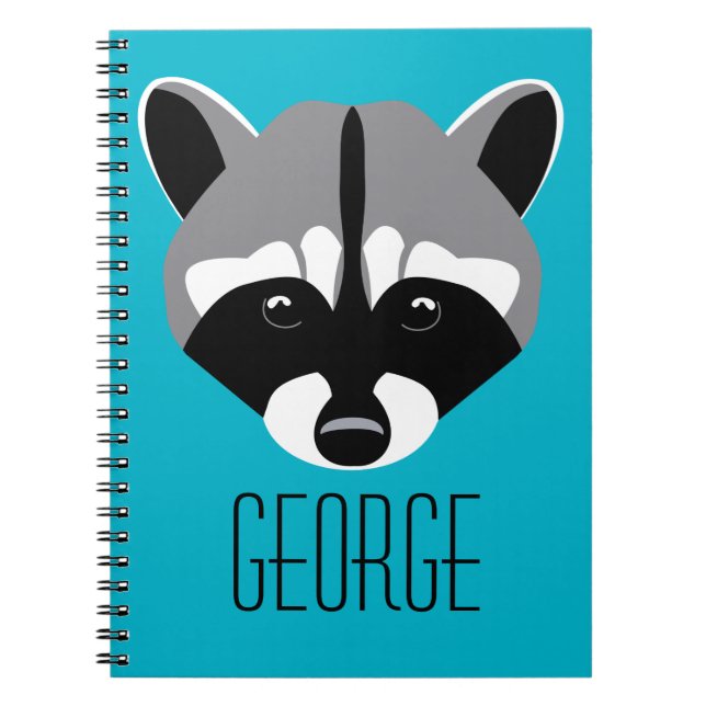 Raccoon with Sad Eyes Notebook (Front)