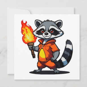 Raccoon with Torch