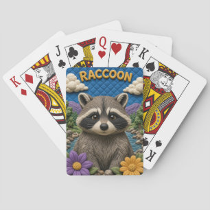 Raccoon Woodland Creek Modern KlayKoo Playing Cards