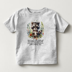 Raccoon Woodland Kids Christian Prayer Toddler T-shirt