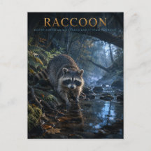 Raccoon Woodland Stream ANIMALS