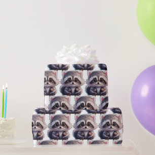 Raccoon  wrapping paper