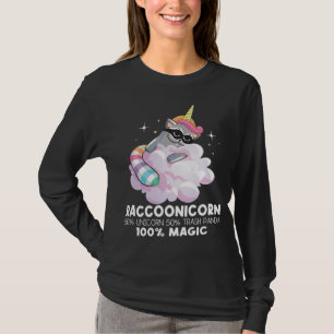 Raccoonicorn Unicorn Trash Panda - Funny Raccoon L T-Shirt