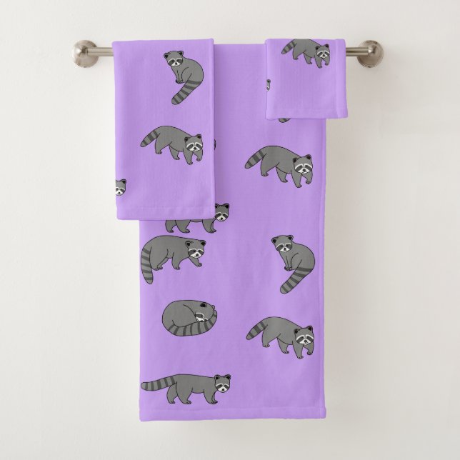 Raccoons Bath Towel Set (Insitu)