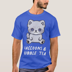 Raccoons & Bubble Tea Cute Kawaii Lover Aesthetic T-Shirt