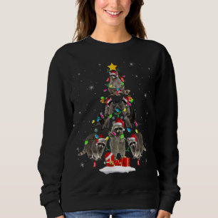 Raccoons Christmas Tree Funny Santa Raccoon Lover Sweatshirt