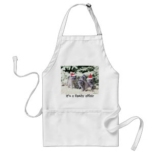 Raccoons for the Hollidays Apron