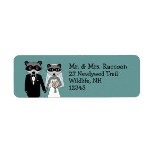 Raccoons Mariage Couple - Mariée mignonne et chamb