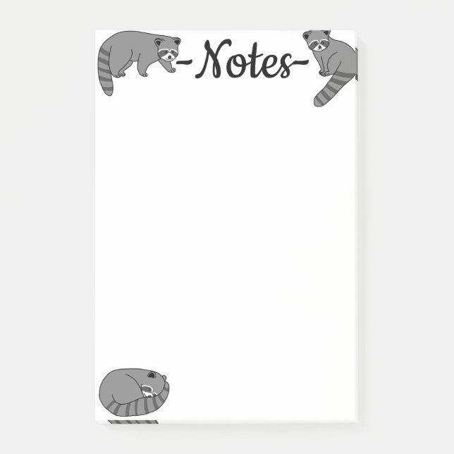 Raccoons Post-it Notes (Front)