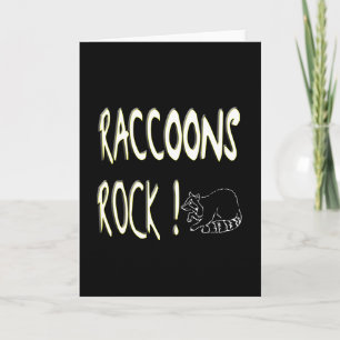 Raccoons Rock! Greeting Card