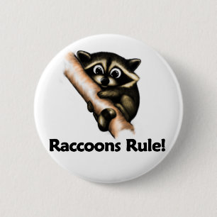 Raccoons Rule! 2 Inch Round Button