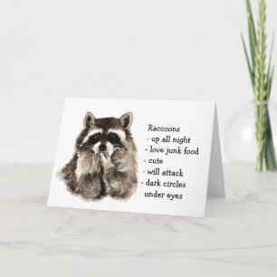 RaccoonTotem, Animal Guide Funny Birthday Card