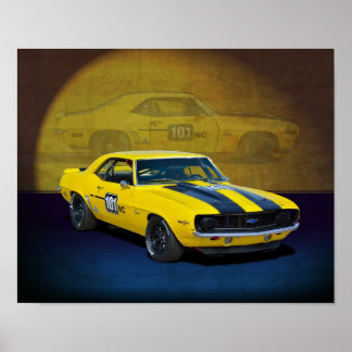 Race Camaro Poster