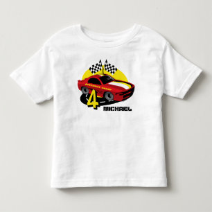 Race Car 4th Birthday Shirt
