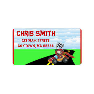 Race Car Address Labels