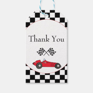 Race Car Baby Shower Gift Tags
