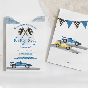 Race Car Baby Shower Invitations