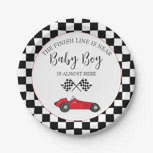 Race Car Baby Shower Paper Plate