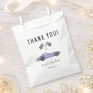 Race car Baby Shower - thank you Favour Bag