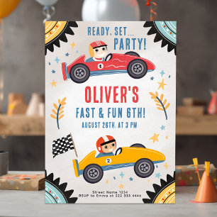 Race Car Birthday Bash Invitation