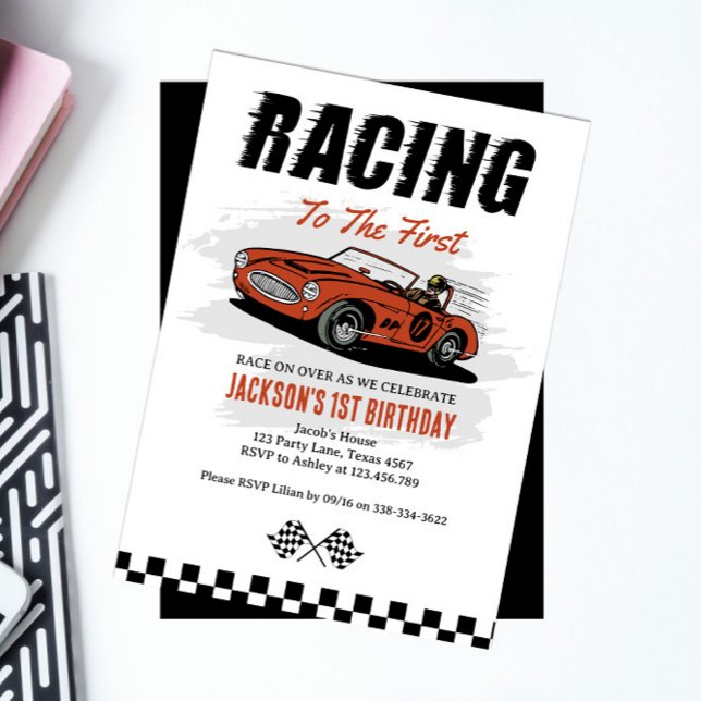 Race Car Birthday Invitation (Creator Uploaded)