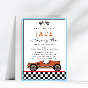 Race Car Birthday Invitation