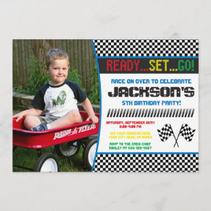 Race Car Birthday Invitation Racing Invitation
