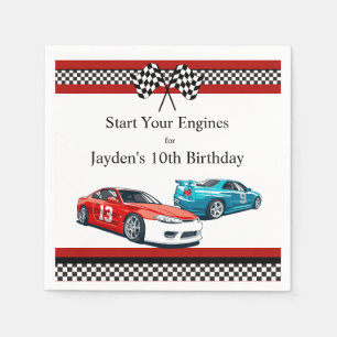 Race Car Birthday, Napkin