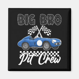Race car birthday party racing family big bro pit magnet