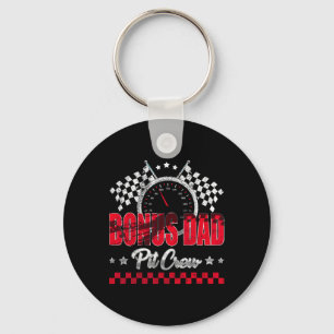 Race Car Birthday Party Racing Family Bonus Dad T Keychain