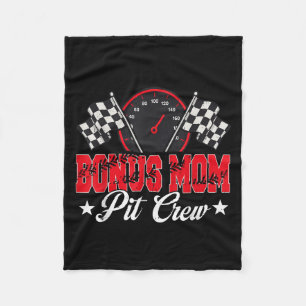 Race Car Birthday Party Racing Family Bonus Mom Pi Fleece Blanket