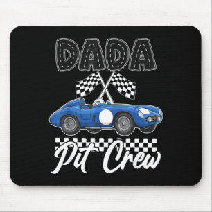 Race car birthday party racing family dada pit mouse pad