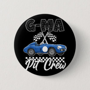 Race car birthday party racing family g ma pit 2 inch round button