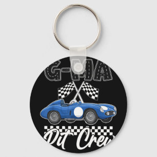 Race car birthday party racing family g ma pit keychain