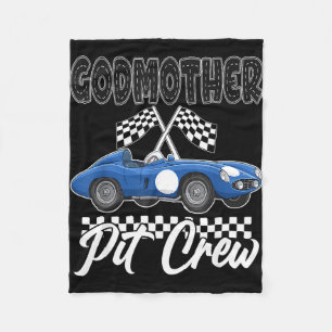 Race car birthday party racing family godmother fleece blanket