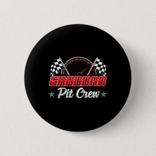 Race Car Birthday Party Racing Family Grandad Pit  2 Inch Round Button
