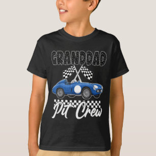 Race car birthday party racing family granddad pit T-Shirt